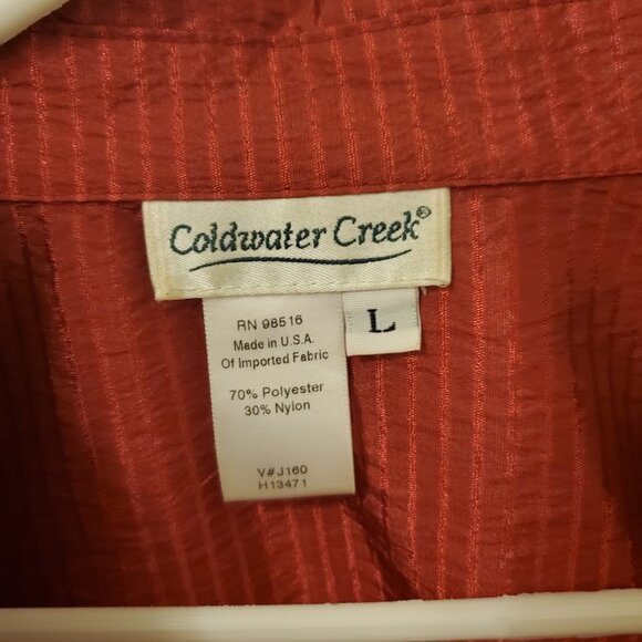 Coldwater Creek Red Button-Down Cover-Up – Size L - Picture 4 of 5